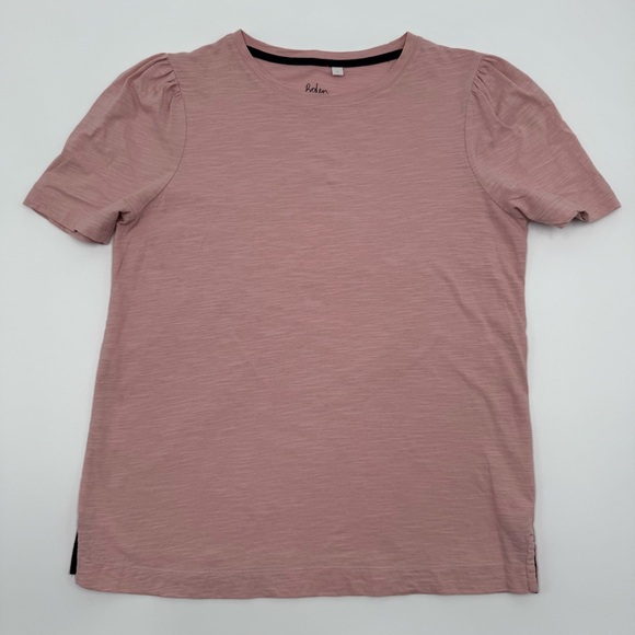 Boden Women’s Dusty Pink Cotton Puff Sleeve T-Shirt Small - Picture 5 of 13